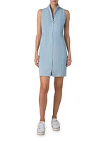 Stretch-Denim Sleeveless Minidress