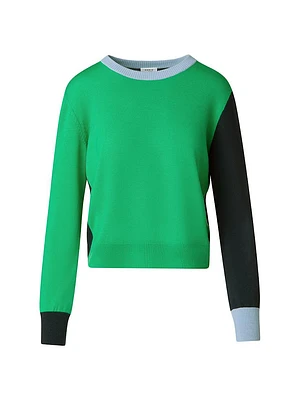 Colorblocked Wool Sweater