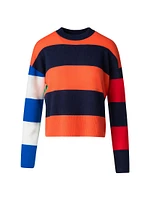 Striped Cashmere-Blend Sweater