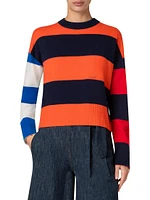 Striped Cashmere-Blend Sweater