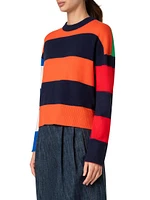Striped Cashmere-Blend Sweater