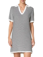 Striped Knit Cotton Minidress