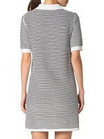 Striped Knit Cotton Minidress