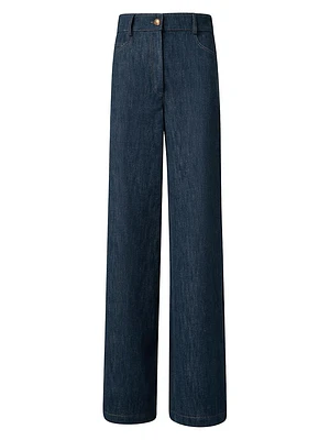 Cooper Cotton-Wool Wide-Leg Jeans