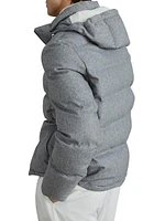 Wool Beaver Cloth Down Jacket with Heat Bonded