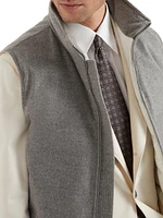 Bonded Cashmere Beaver Cloth Down Vest