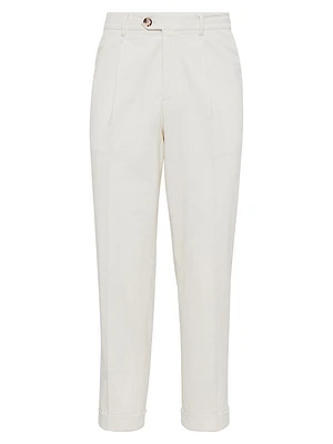 Leisure Fit Trousers with Pleat