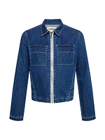 Elaine Zip Denim Jacket