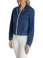 Elaine Zip Denim Jacket