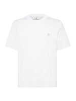 Cotton Jersey Crew Neck T-Shirt with Logo