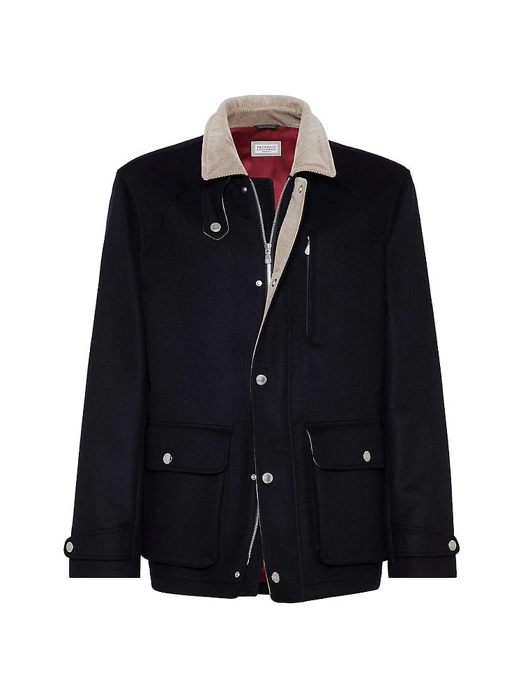 Wool Double Beaver Cloth Outerwear Jacket