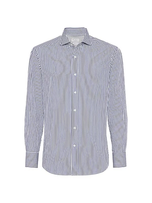 Striped Poplin Slim Fit Shirt