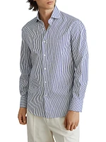 Striped Poplin Slim Fit Shirt