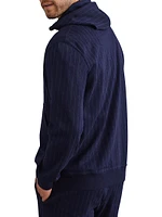 French Terry Double Cloth Hooded Sweatshirt with Zipper