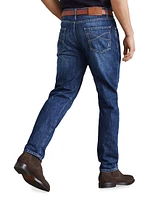 Leisure Fit Five Pocket Jeans with Rips