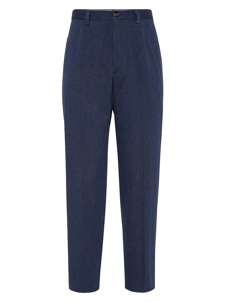 Comfort Cotton Diagonal Leisure Fit Trousers