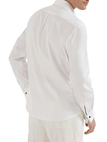 Sea Island Cotton Twill Slim Fit Tuxedo Shirt