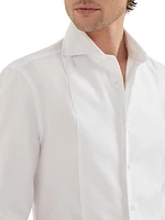 Sea Island Cotton Twill Slim Fit Tuxedo Shirt