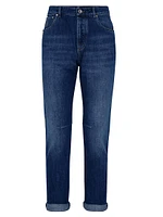 Lightweight Denim Leisure Fit Five Pocket Jeans