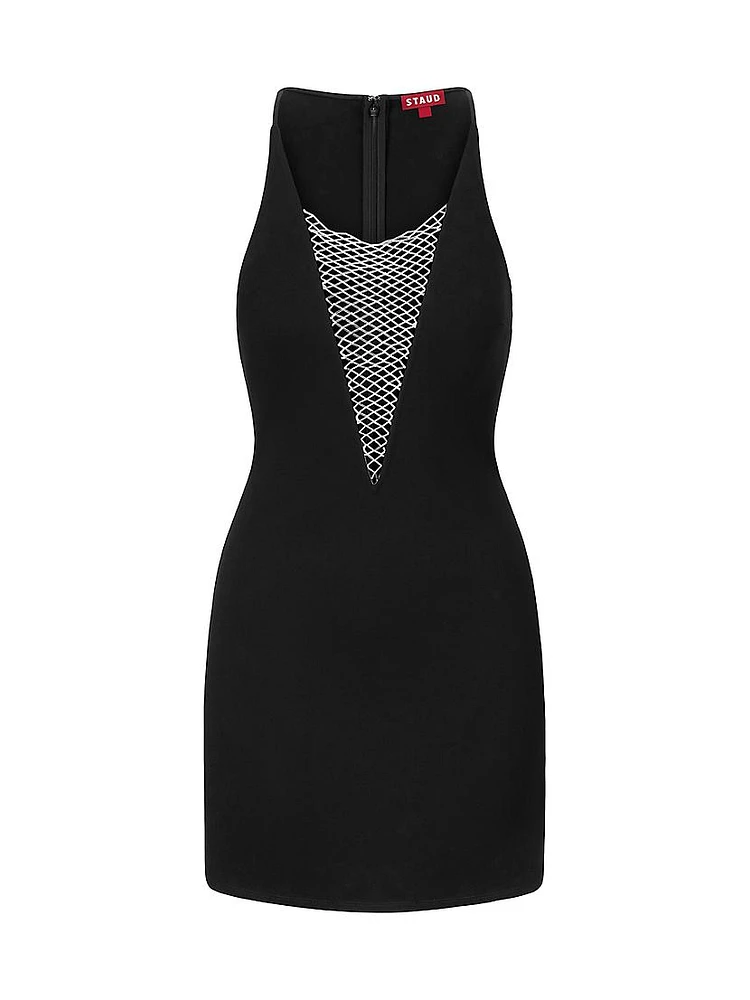 Juliette Plunging Beaded Minidress