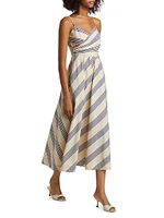 Sarah Striped Stretch-Cotton Dress