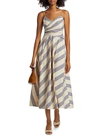 Sarah Striped Stretch-Cotton Dress