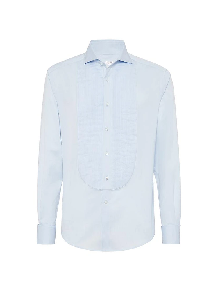 Twill Slim Fit Tuxedo Shirt