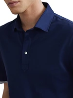 Cotton Jersey Polo with Shirt Style Collar