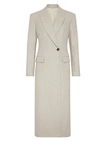 Lightweight Wool Cloth Coat with Monili