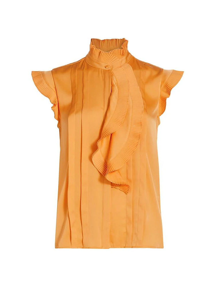 Chloe Silk Pleated Blouse