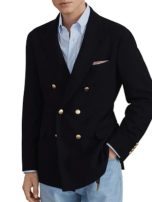 Comfort Wool Diagonal Blazer