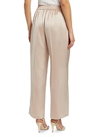 Ashlynn Satin Cropped Wide-Leg Pants