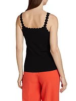 Betty Scallop-Trim Knit Tank