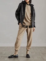 Nappa Leather Hooded Outerwear Jacket