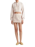 Cotton Fleece Miniskirt