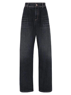 Authentic Denim Soft Curved Trousers