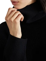 Virgin Wool, Cashmere and Silk English Rib Sweater