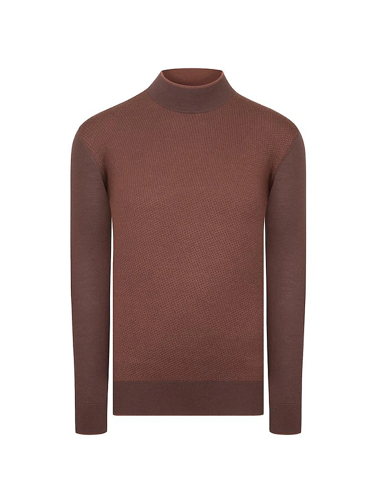 Cashmere and Silk Mockneck Sweater