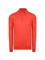 Cashmere and Silk Polo Sweater