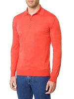 Cashmere and Silk Polo Sweater