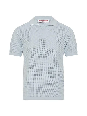 Roddy Waffle-Knit Polo Shirt