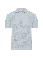 Roddy Waffle-Knit Polo Shirt