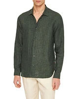 Giles Linen Button-Front Shirt