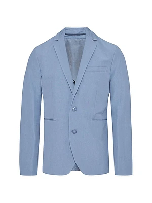 Garret Linen & Cotton-Blend Two-Button Blazer