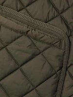 Sherpa-Collar Quilted Jacket