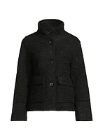 Bouclé Short Stand Collar Jacket