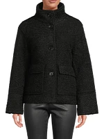 Bouclé Short Stand Collar Jacket