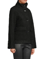 Bouclé Short Stand Collar Jacket