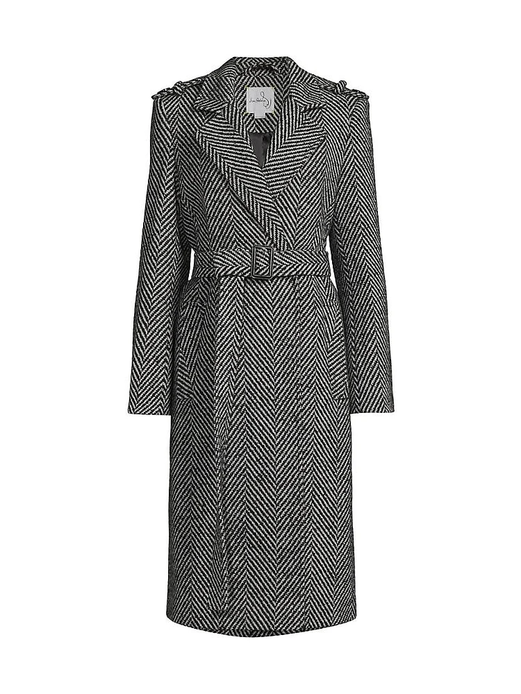 Herringbone Wrap Coat