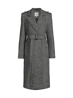 Herringbone Wrap Coat